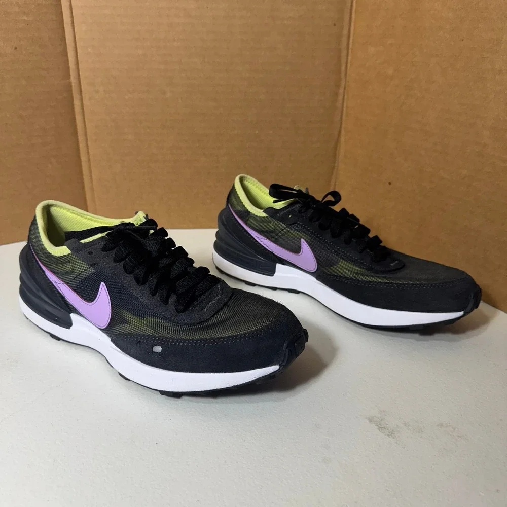 Nike Waffle One‎ shoes 'Light Lemon Twist Lilac' DC0481-002 boys 6.5Y Sneakers